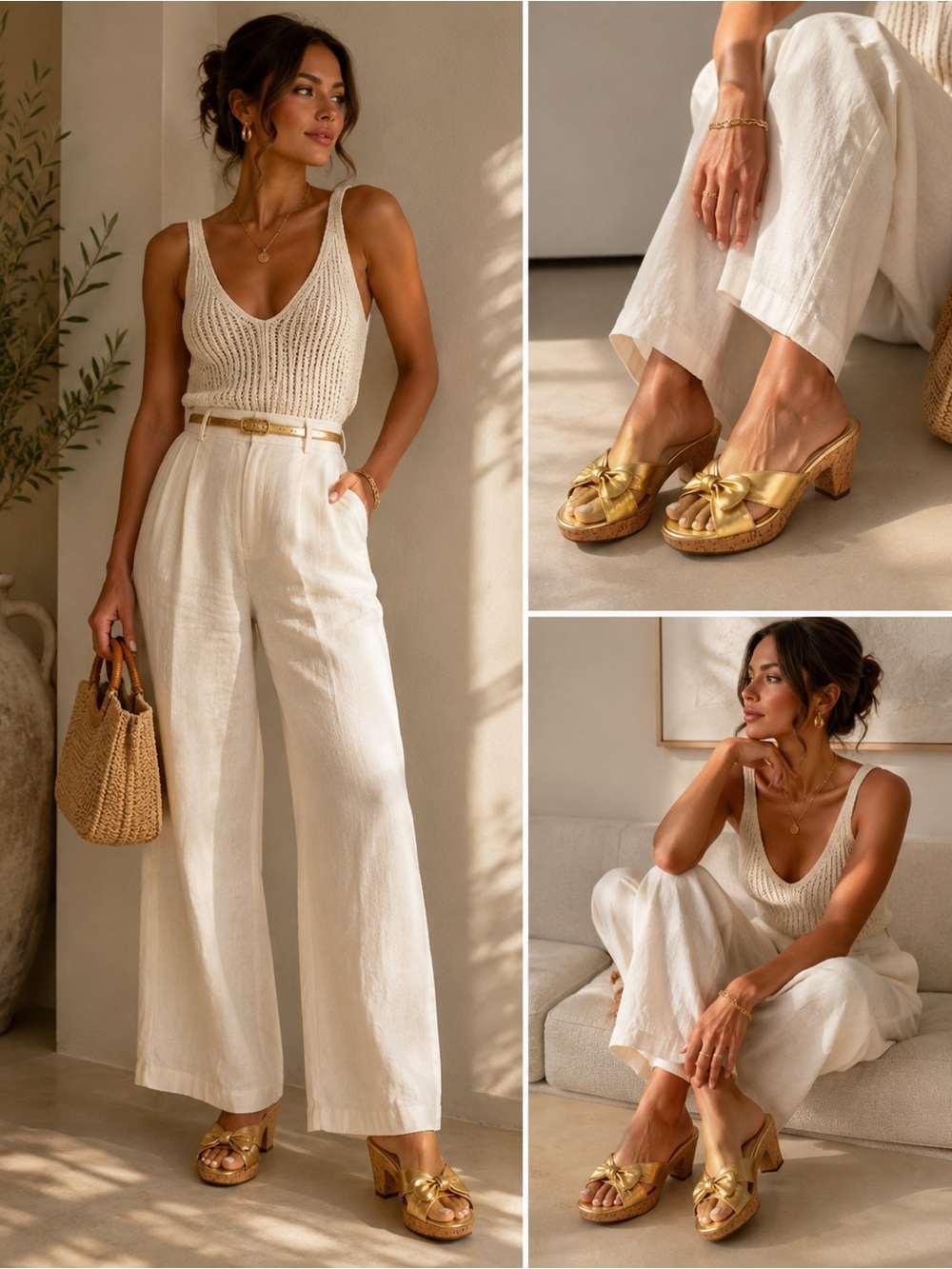Coach Gold Sandals